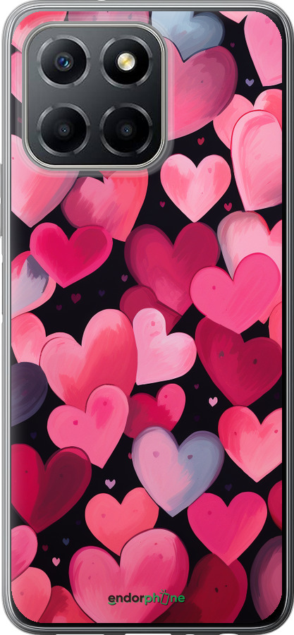 Силиконовый чехол Сердечки 4 для Huawei honor X6 - 5662u-3341 изображение 