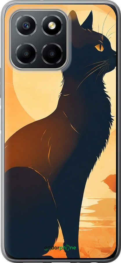 Силиконовый чехол Черная кошка v2 для Huawei honor X6 - 5830u-3341 изображение 