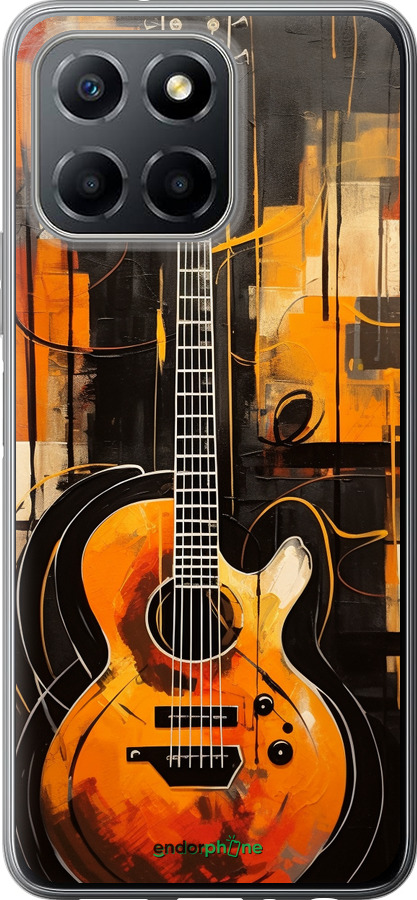 Силиконовый чехол Чехол для телефона Оранжевая Гитара для Huawei honor X6 - 5934u-3341 изображение 