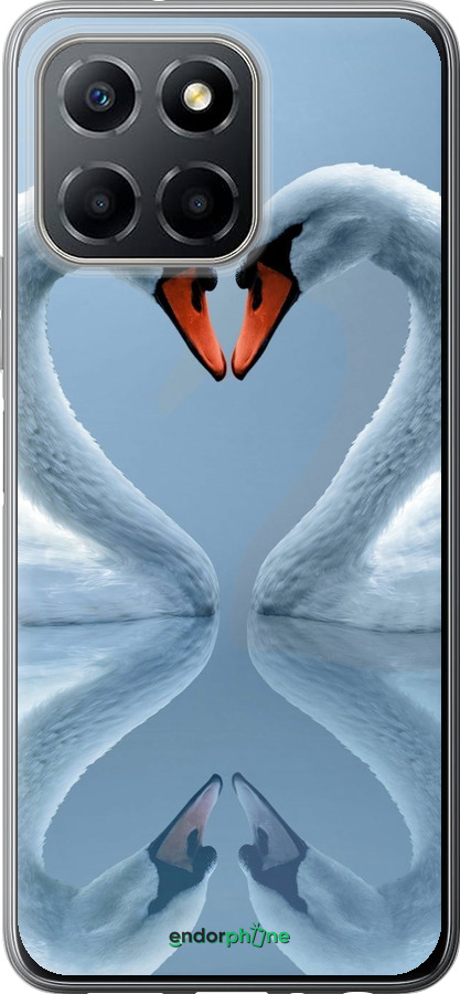 Силиконовый чехол Лебеди для Huawei honor X6 - 6007u-3341 изображение 