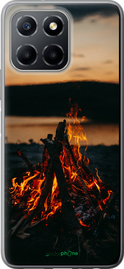 Силиконовый чехол Огонь для Huawei Honor X8 5G - 6021u-4149 изображение 