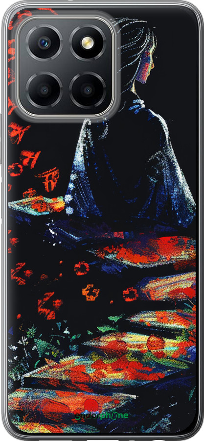 Силиконовый чехол Мечтательная девушка для Huawei honor X6 - 6042u-3341 изображение 