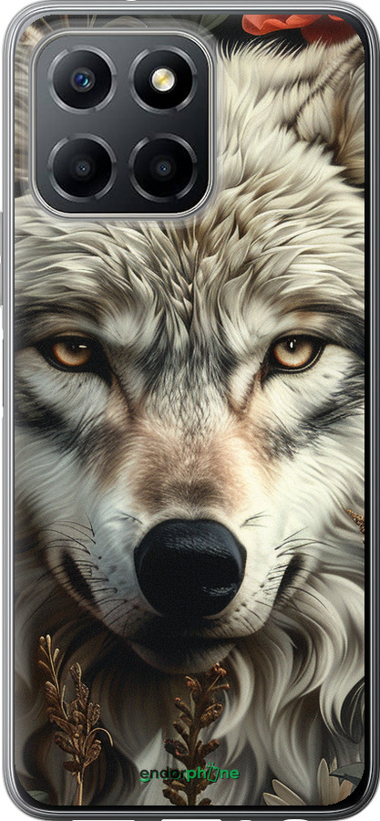 Силиконовый чехол Волчий взгляд для Huawei honor X6 - 6066u-3341 изображение 