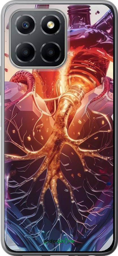 Силиконовый чехол Crystal Heart для Huawei Honor X8 5G - 6070u-4149 изображение 