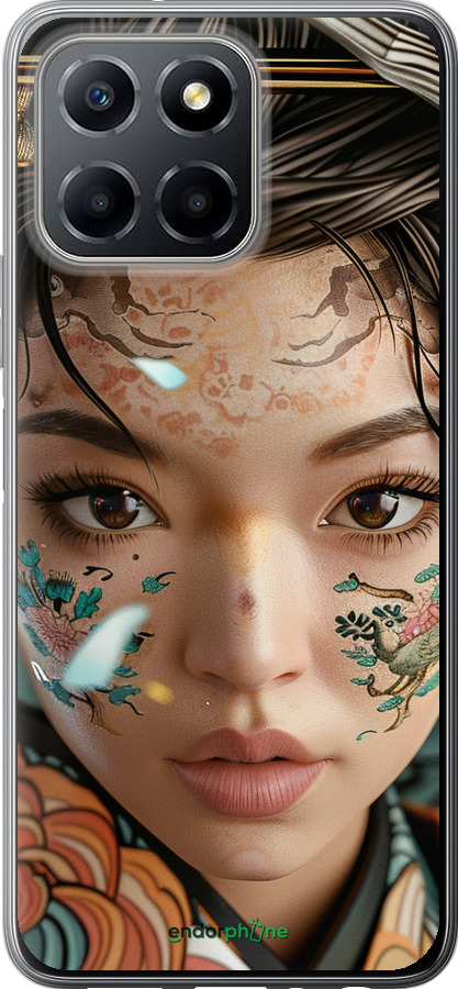 Силиконовый чехол Взгляд души самурая для Huawei honor X6 - 6076u-3341 изображение 