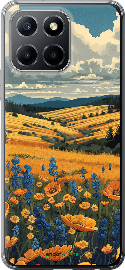 Силиконовый чехол Украинское поле для Huawei Honor X8 5G - 6082u-4149 изображение 