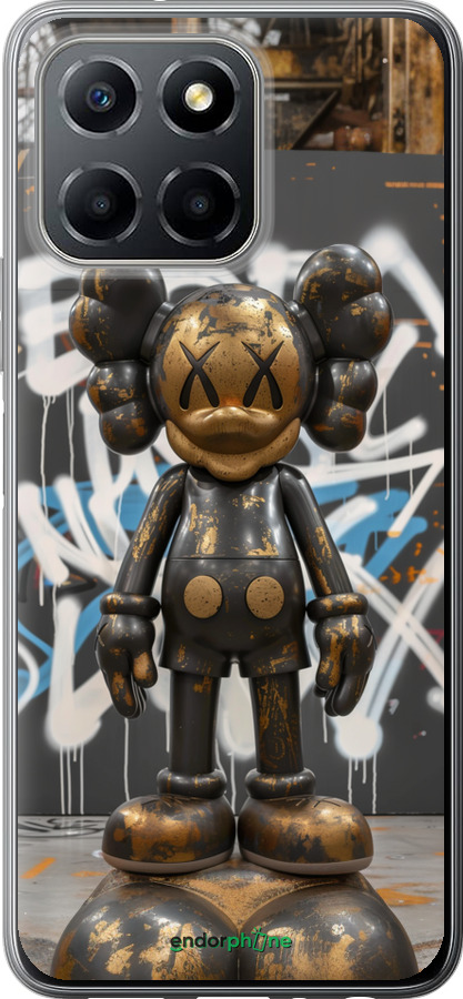 Силиконовый чехол Bronze kaws v3 для Huawei honor X6 - 6099u-3341 изображение 