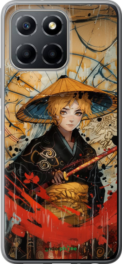 Силиконовый чехол Самурайская отвага для Huawei Honor X8 5G - 6115u-4149 изображение 