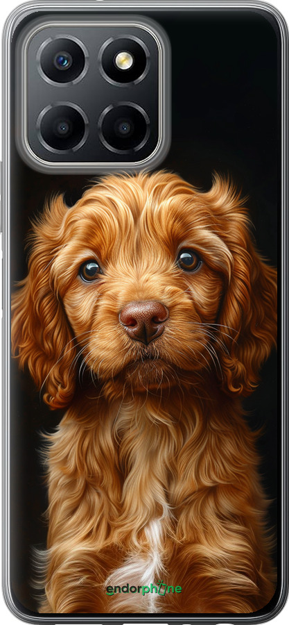 Силиконовый чехол Cocker spaniel на черном фоне для Huawei honor X6 - 6137u-3341 изображение 
