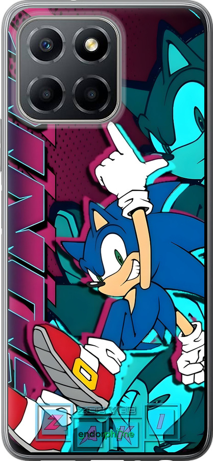 Силиконовый чехол Соник для Huawei Honor X8 5G - 6284u-4149 изображение 