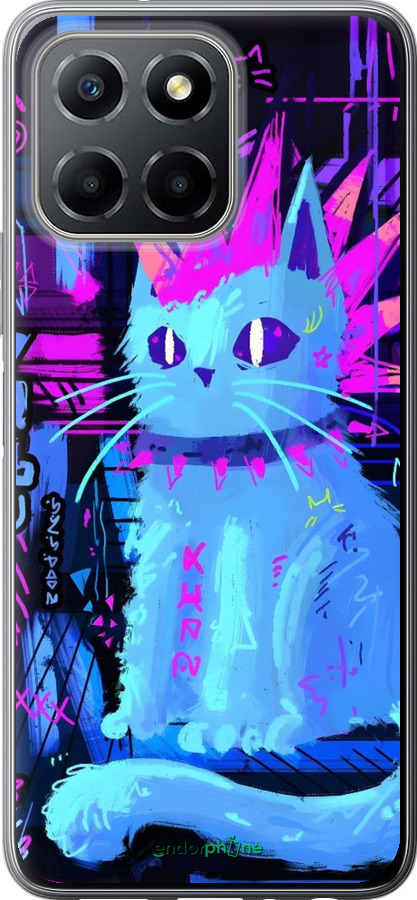 Силиконовый чехол Кот панк для Huawei Honor X8 5G - 6311u-4149 изображение 