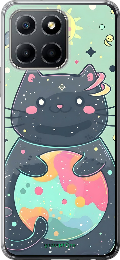 Силиконовый чехол Милый котик для Huawei honor X6 - 6364u-3341 изображение 