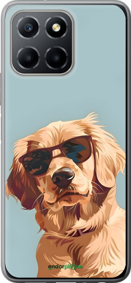 Силиконовый чехол Пес в очках для Huawei honor X6 - 6381u-3341 изображение 