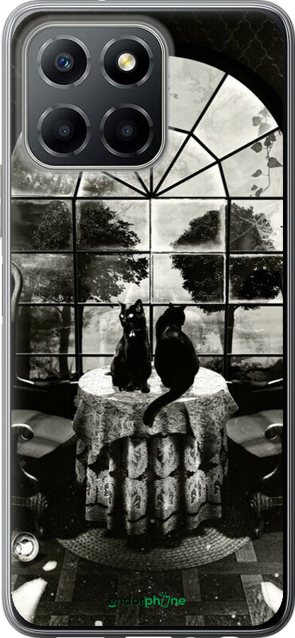 Силиконовый чехол Череп и коты для Huawei honor X6 - 6432u-3341 изображение 