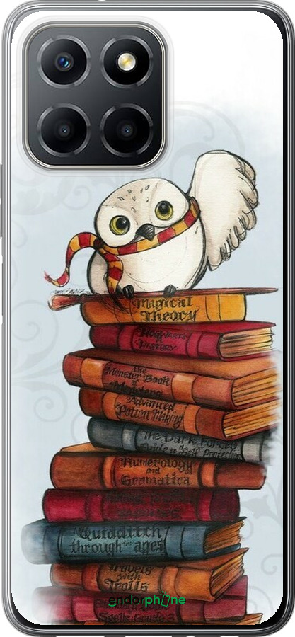 Силиконовый чехол Сова и книги для Huawei honor X6 - 6436u-3341 изображение 