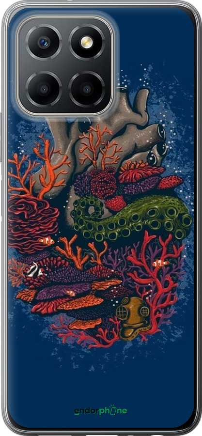 Силиконовый чехол Сердце моря для Huawei honor X6 - 6506u-3341 изображение 