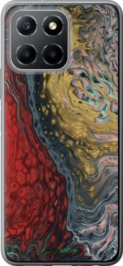 Силиконовый чехол С изображением абстрактной живописи для Huawei Honor X8 5G - 6530u-4149 изображение 