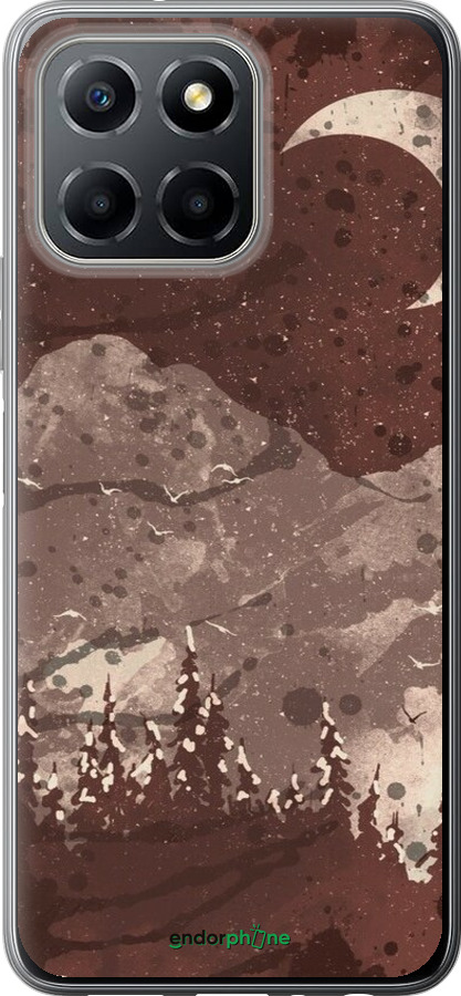 Силиконовый чехол С изображением лунного пейзажа в ночном лесу для Huawei honor X6 - 6546u-3341 изображение 