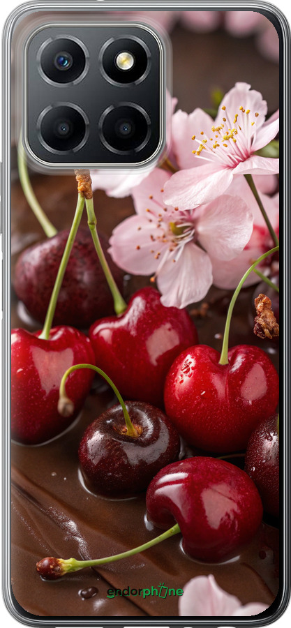 Силиконовый чехол Вишня в шоколаде для Huawei honor X6 - 6698u-3341 изображение 