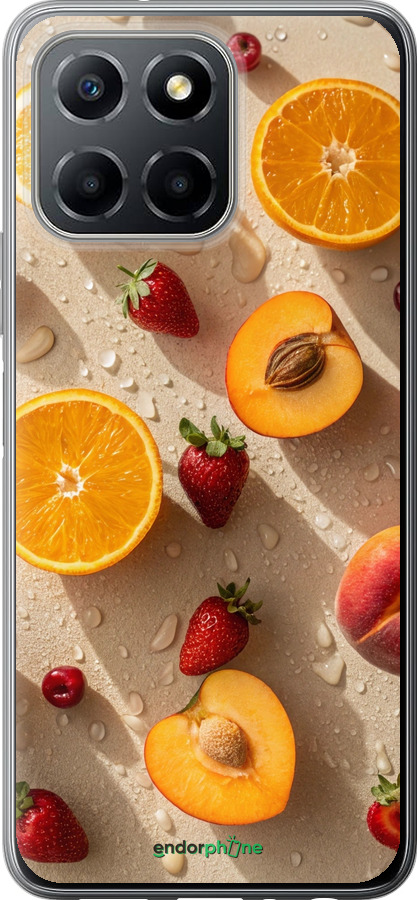 Силиконовый чехол Фрукты 3 для Huawei Honor X8 5G - 6703u-4149 изображение 