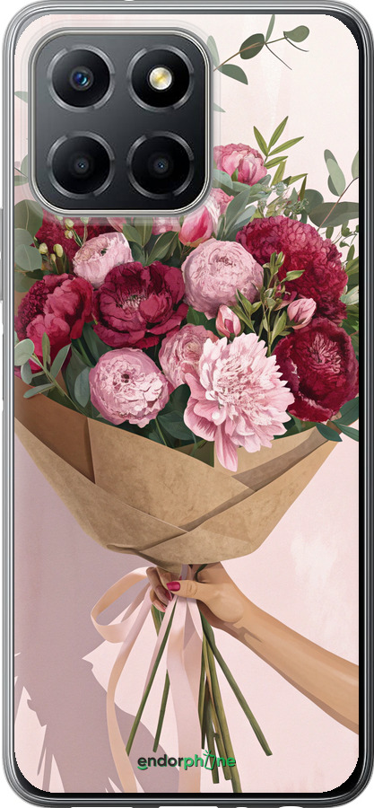 Силиконовый чехол Пионы 1 для Huawei honor X6 - 6705u-3341 изображение 