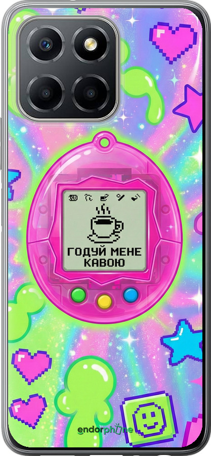 Силіконовий чехол Y2K Aesthetic Retro Pet: Годуй мене кавою для Huawei Honor X8 5G - 6784u-4149 изображение 