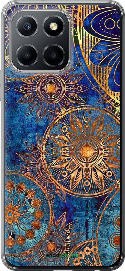 Силіконовий чехол Золотий візерунок для Huawei Honor X8 5G - 678u-4149 изображение 