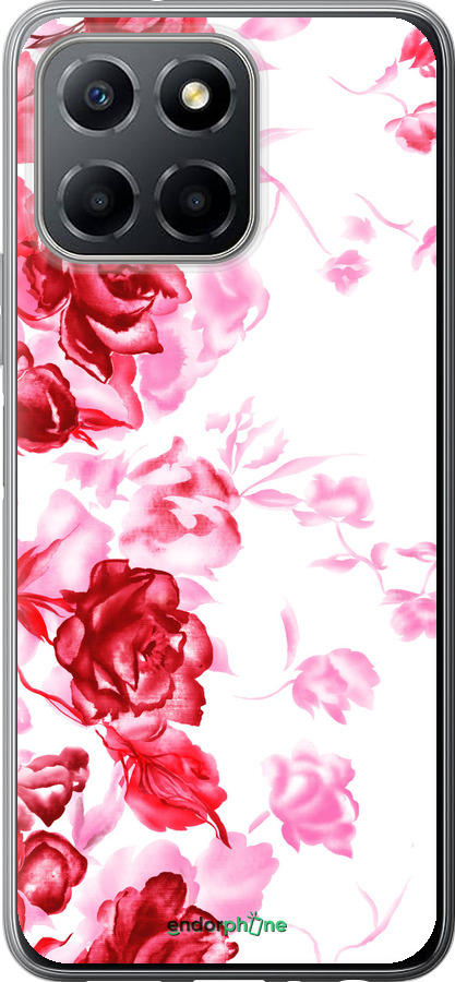 Силиконовый чехол Нарисованные розы для Huawei honor X6 - 724u-3341 изображение 