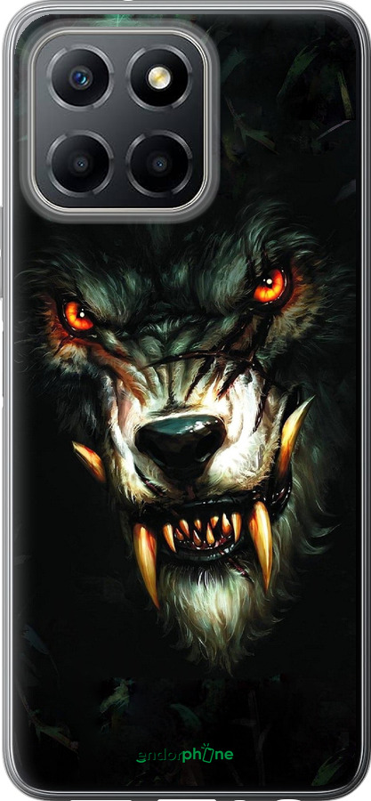 Силиконовый чехол Дьявольский волк для Huawei honor X6 - 833u-3341 изображение 