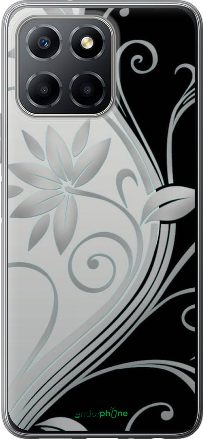 Силиконовый чехол Цветы на чёрно-белом фоне для Huawei honor X6 - 840u-3341 изображение 