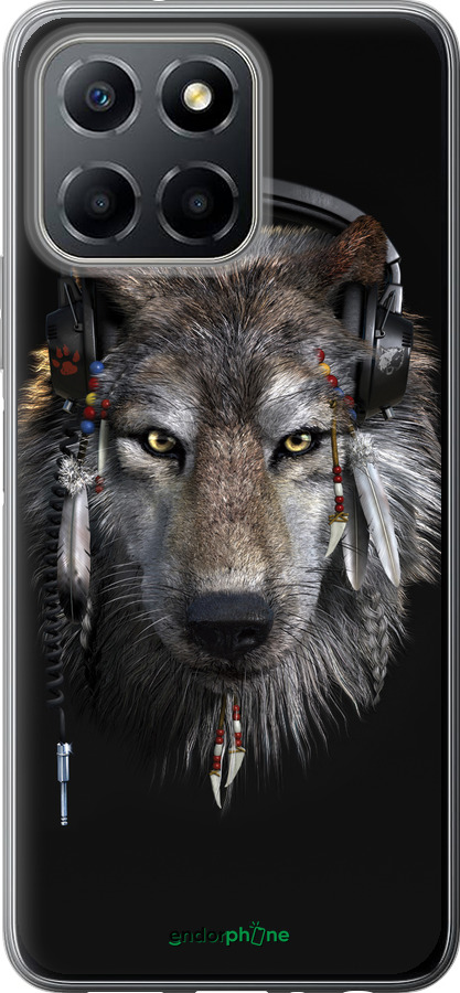 Силиконовый чехол Волк-меломан для Huawei honor X6 - 875u-3341 изображение 