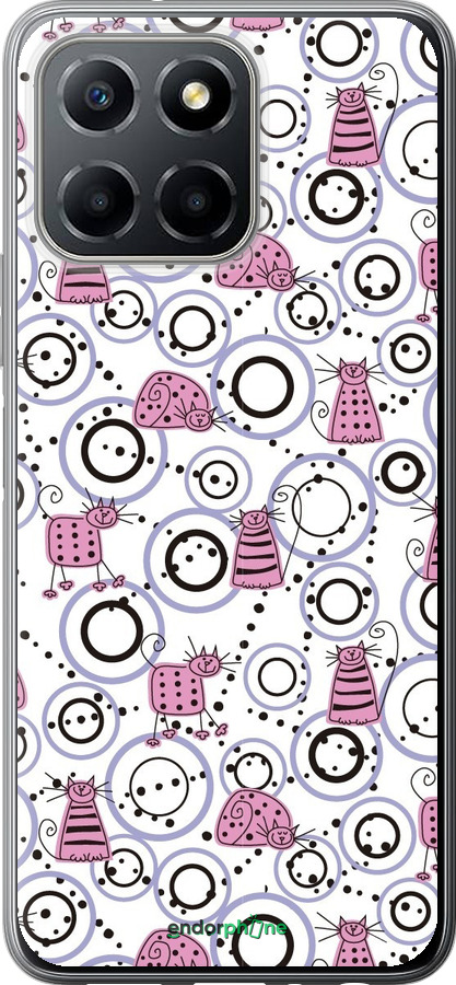 Силиконовый чехол Смешные коты для Huawei Honor X8 5G - 907u-4149 изображение 