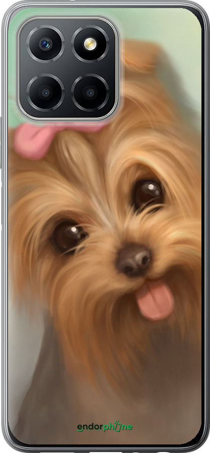 Силиконовый чехол Нарисованный йоркширский терьер для Huawei honor X6 - 928u-3341 изображение 