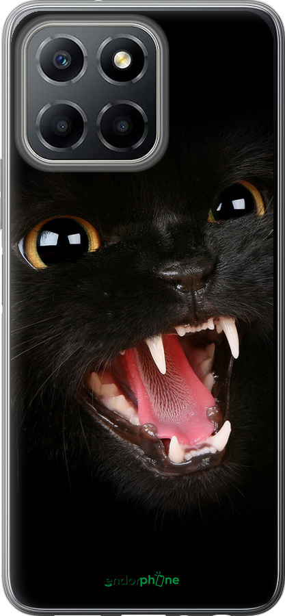 Силиконовый чехол Чёрная кошка для Huawei Honor X8 5G - 932u-4149 изображение 