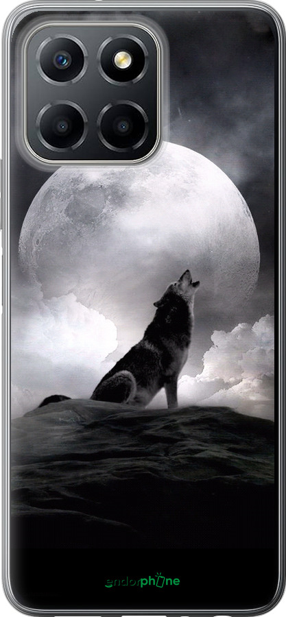 Силиконовый чехол Воющий волк для Huawei Honor X8 5G - 934u-4149 изображение 
