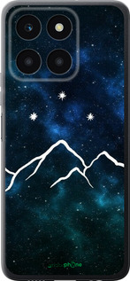 Силиконовый чехол Горы и звезды нарисованы на фоне галактики для Huawei honor X6A - 6490u-3340 изображение 