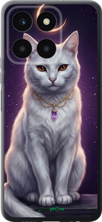 Силиконовый чехол Mystic White Cat Gothic Dark Purple Gold для Huawei honor X6A - 6805u-3340 изображение 