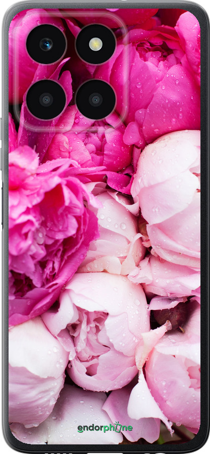 

Silikon Hülle Rosa Pfingstrosen" für Huawei honor X6A"