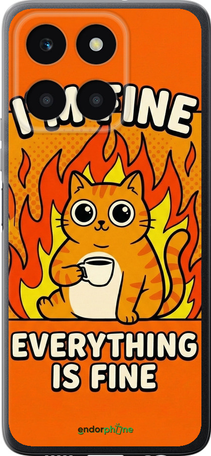 Силиконовый чехол Funny Cat для Huawei honor X6A - 6786u-3340 изображение 