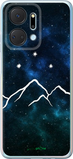 Силиконовый чехол Горы и звезды нарисованы на фоне галактики для Huawei Honor X7A - 6490u-2981 изображение 