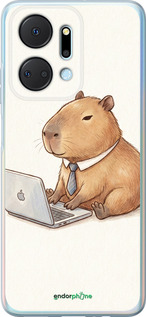 Силиконовый чехол 'Funny Capybara CEO Working' для Huawei Honor X7A изображение 1