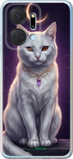 Силиконовый чехол Mystic White Cat Gothic Dark Purple Gold для Huawei Honor X7A - 6805u-2981 изображение 