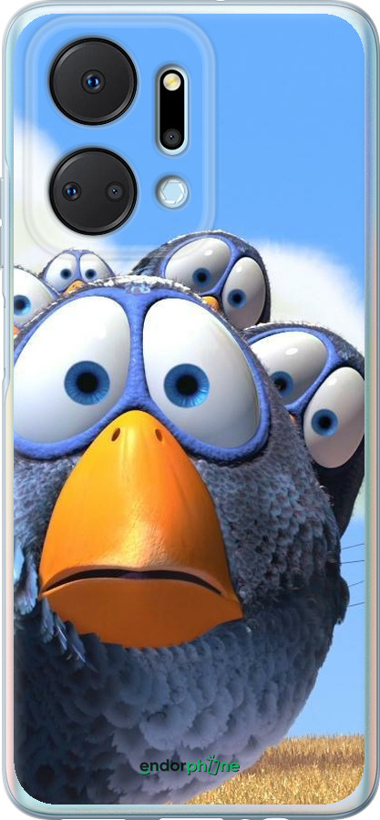 Силиконовый чехол Angry Birds для Huawei Honor X7A - 6008u-2981 изображение 