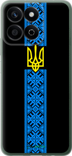 Силиконовый чехол Тризуб в вышиванке для Huawei Honor X7c - 1158u-3874 изображение 