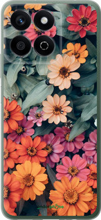 Силиконовый чехол Beauty flowers для Huawei Honor Play 60 Plus - 4050u-4109 изображение 