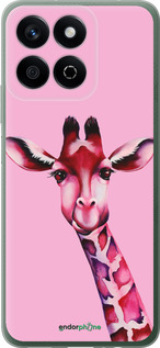 Силиконовый чехол Розовая жирафа для Huawei Honor X7c - 4441u-3874 изображение 