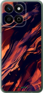 Силіконовий чехол Чорно-помаранчева абстракція для Huawei Honor X7c - 5340u-3874 изображение 