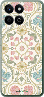 Силиконовый чехол Цветочный орнамент v2 для Huawei Honor Play 60 Plus - 5513u-4109 изображение 