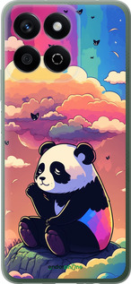 Силиконовый чехол Панда в облаках для Huawei Honor Play 60 Plus - 5585u-4109 изображение 