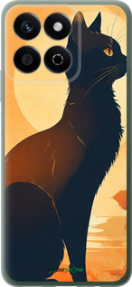 Силиконовый чехол Черная кошка v2 для Huawei Honor Play 60 Plus - 5830u-4109 изображение 